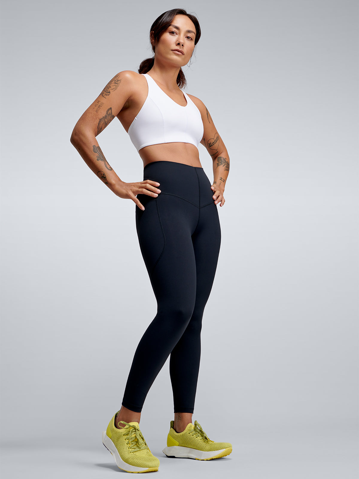 Womens femme fatale recycled white sports bra 3