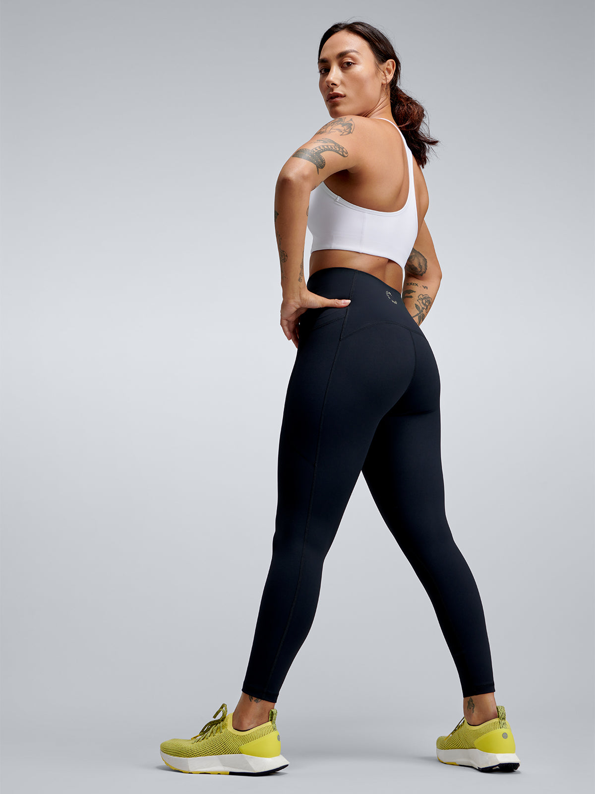 Womens femme fatale recycled white sports bra 4