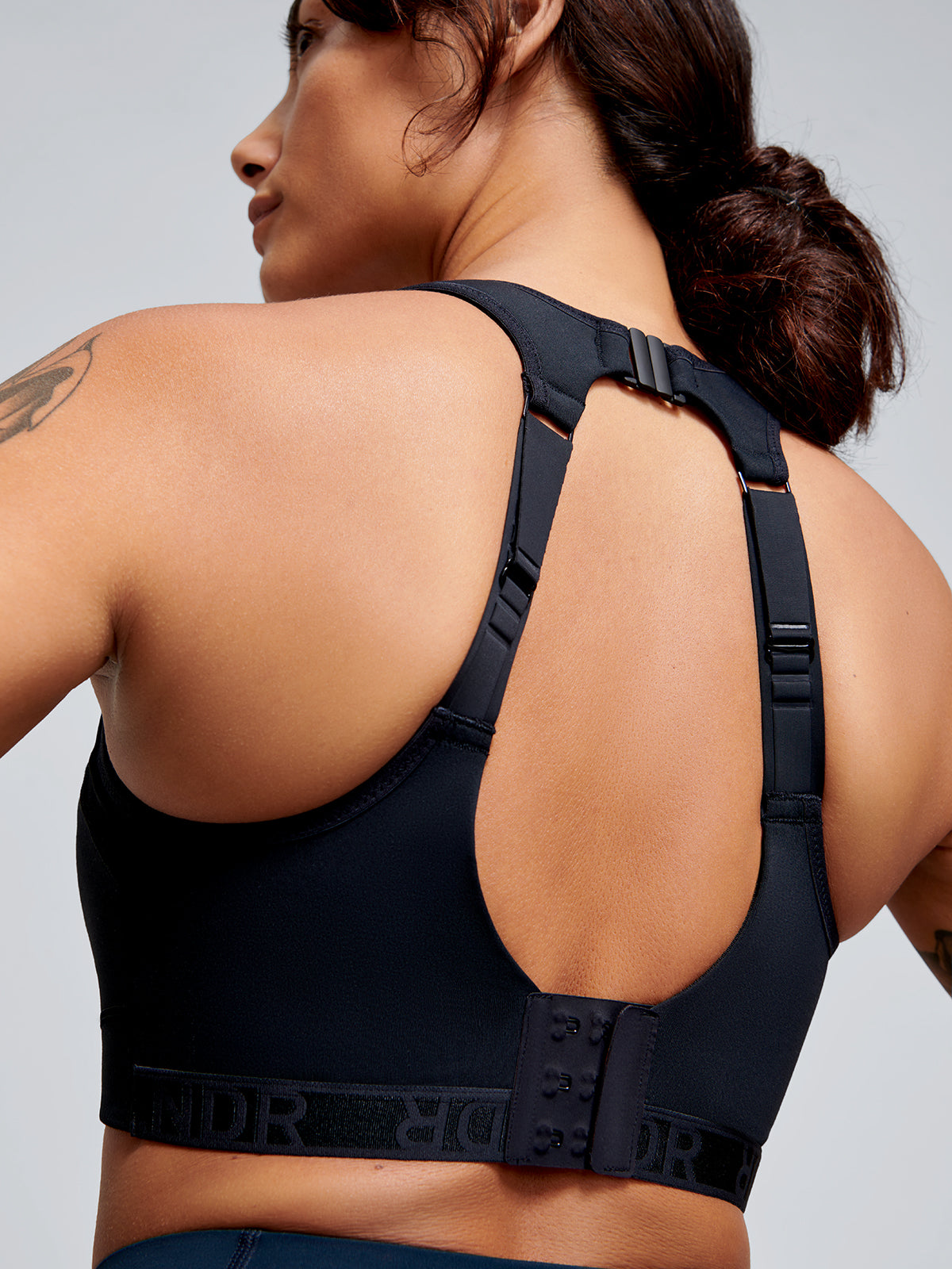 Womens locked and loaded black sports bra 2