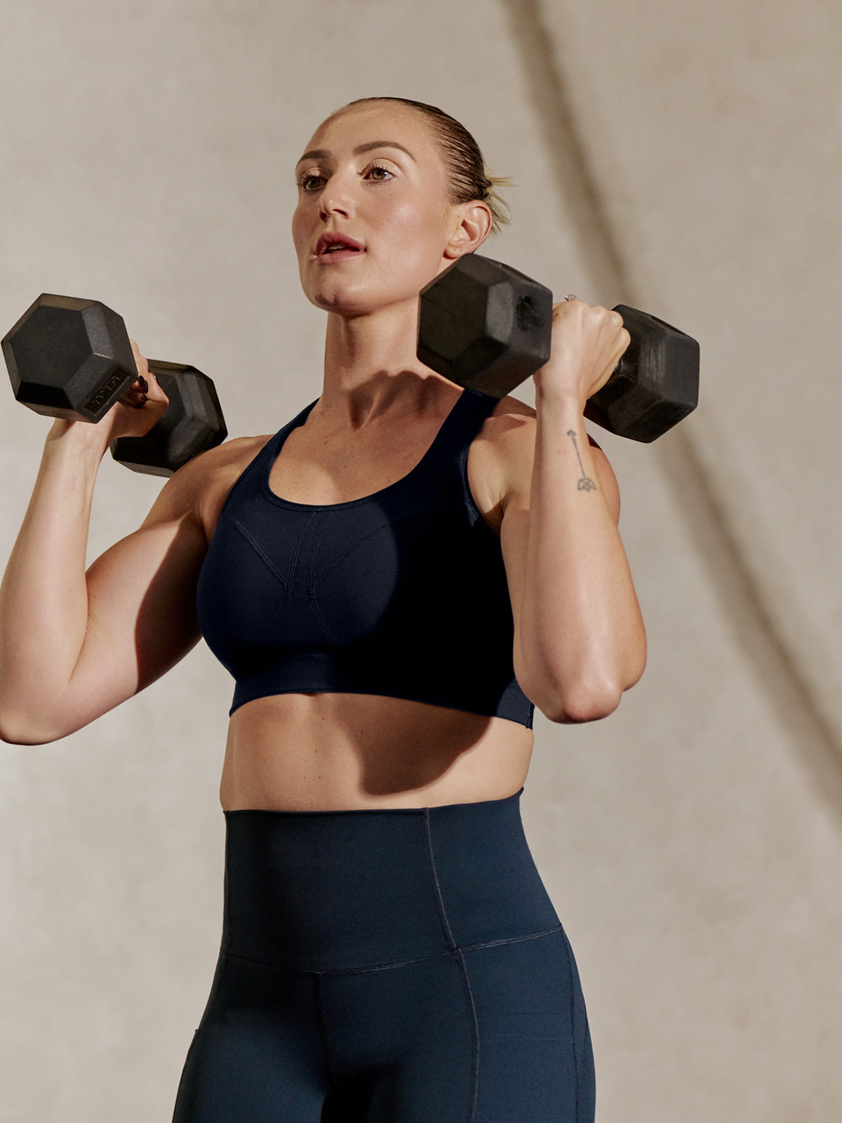 Womens locked and loaded black sports bra 6
