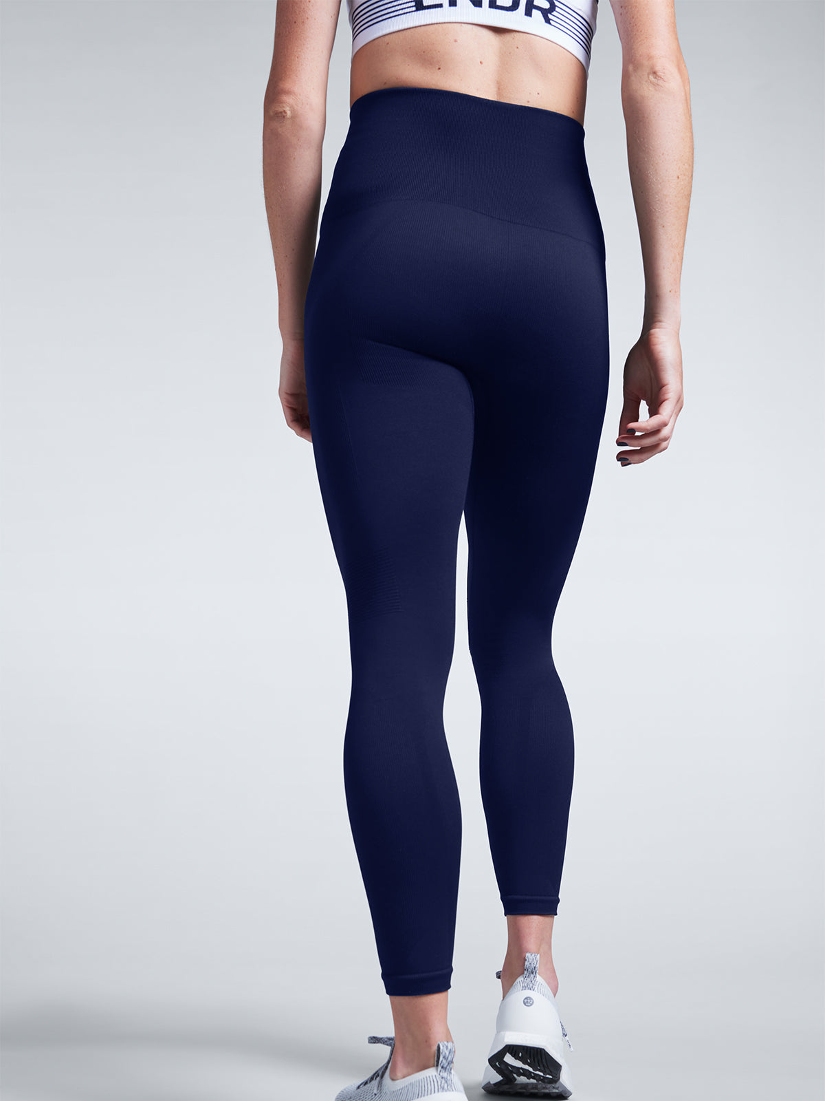 Womens chisel super high waisted ankle length navy blue leggings 5