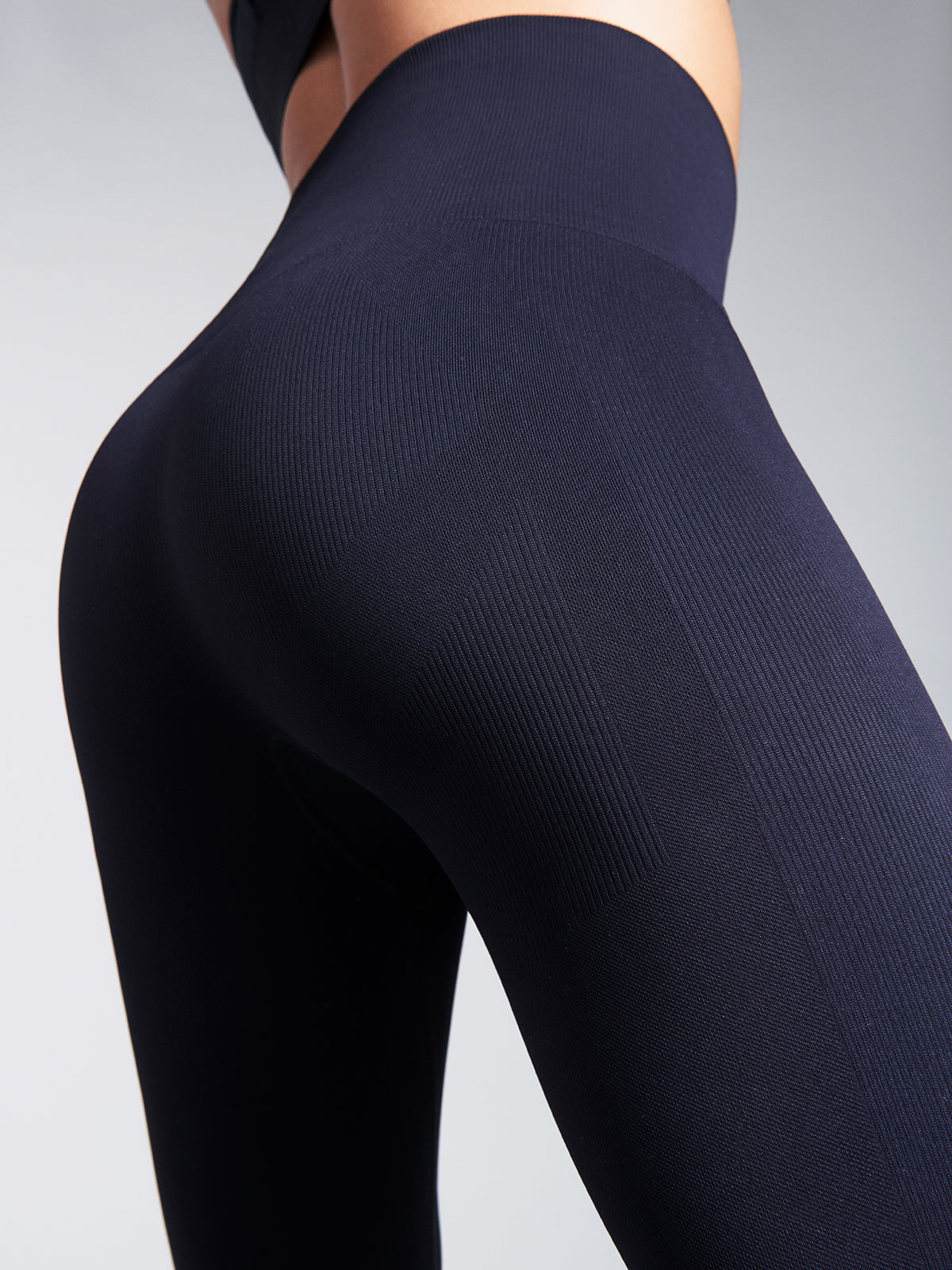 Womens chisel high waisted ankle length black leggings 2