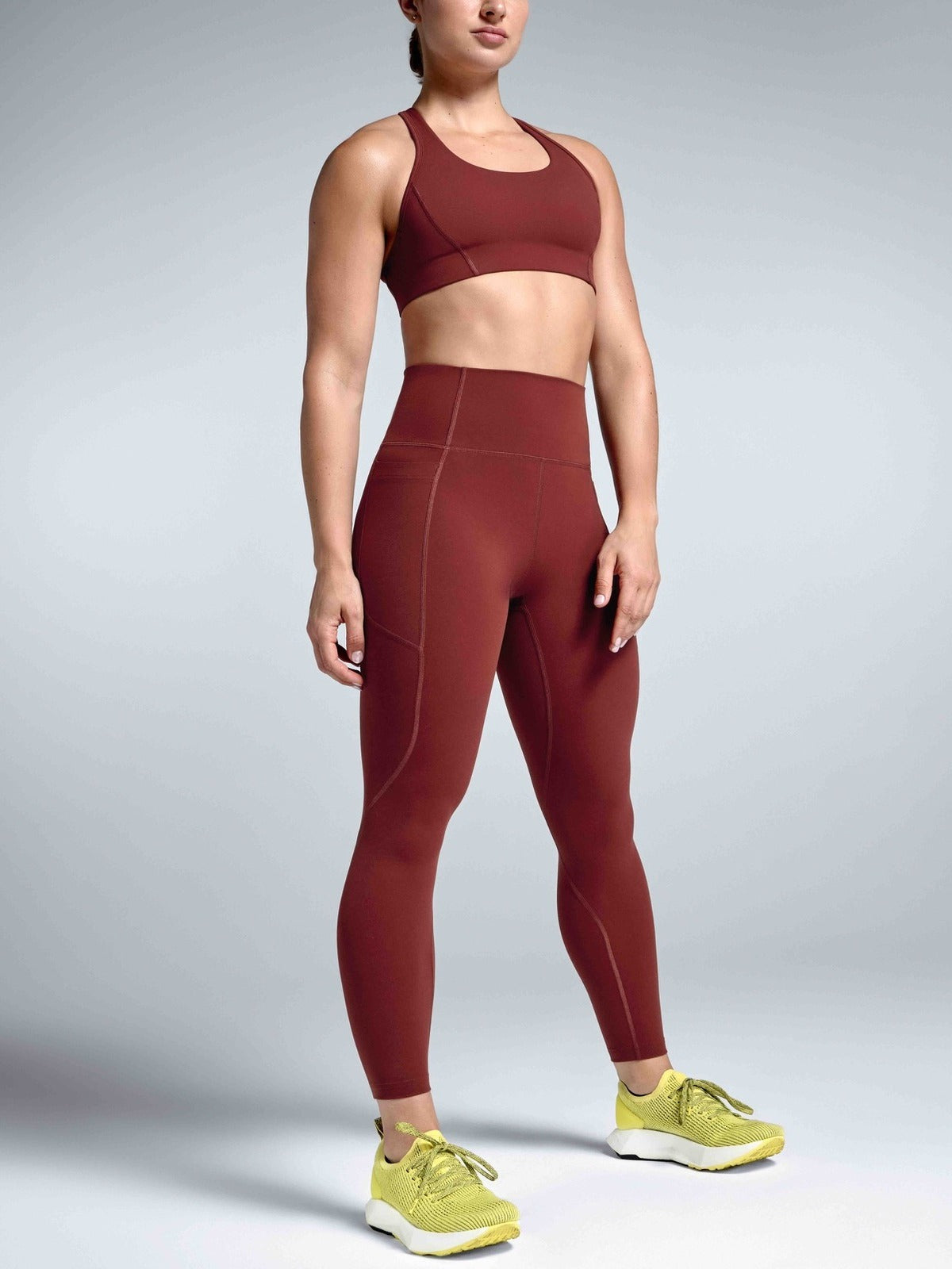 Womens fatal attraction red rust sports bra 4