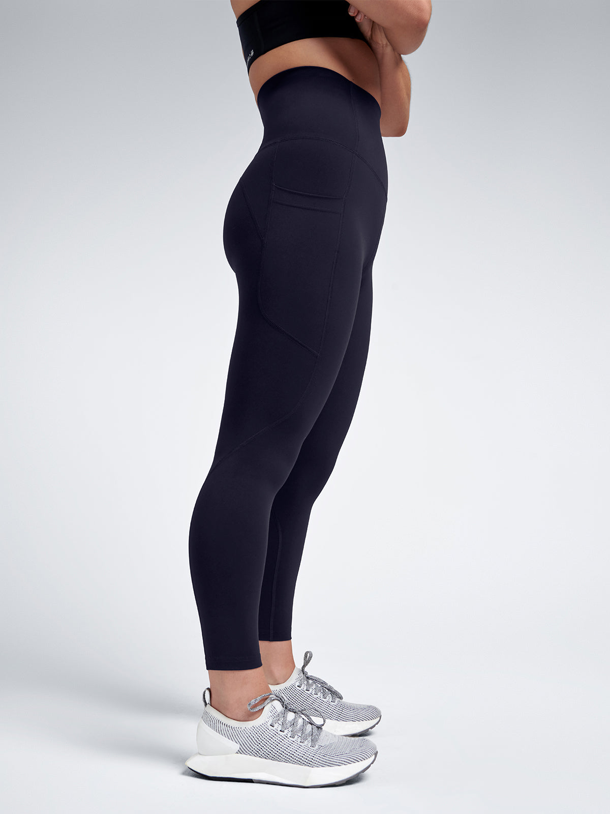 Womens fatal attraction super high waisted ankle length navy blue leggings 7