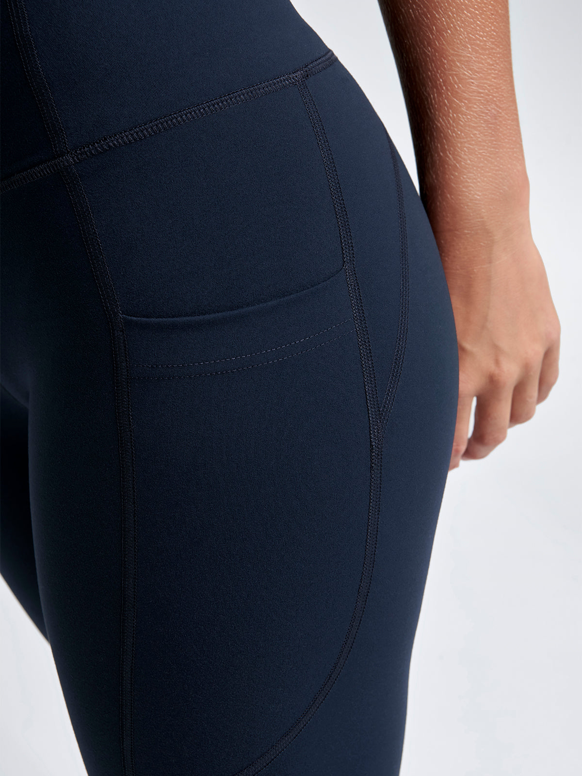 Womens fatal attraction super high waisted ankle length marine blue leggings 2