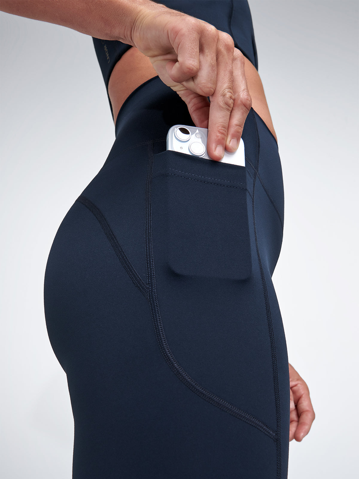 Womens fatal attraction high waisted ankle length marine blue leggings 5