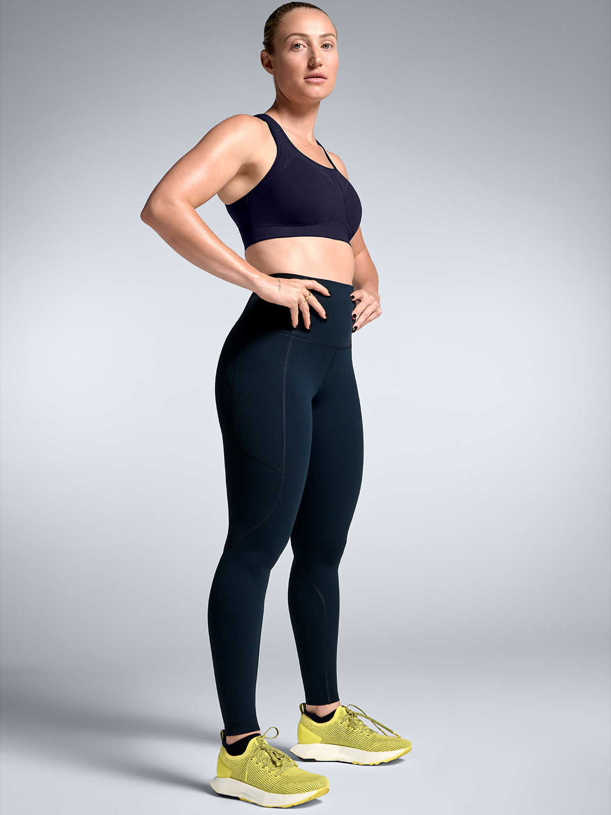 Womens fatal attraction super highwaisted full length marine blue leggings 1