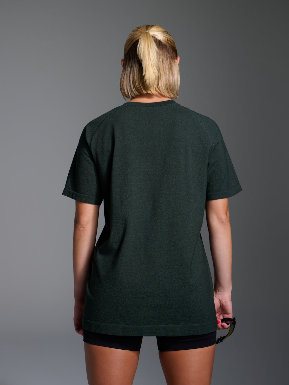 Unisex here today short sleeve forest green tee 4
