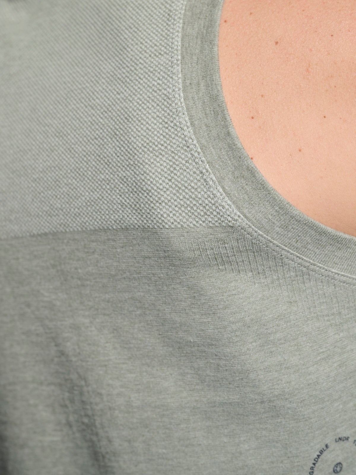 Womens here today cropped sage green marl tank top 8
