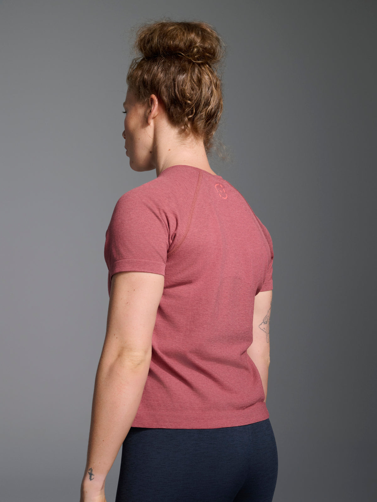 HERE TODAY MELANGE Cropped Tee Earth Marl