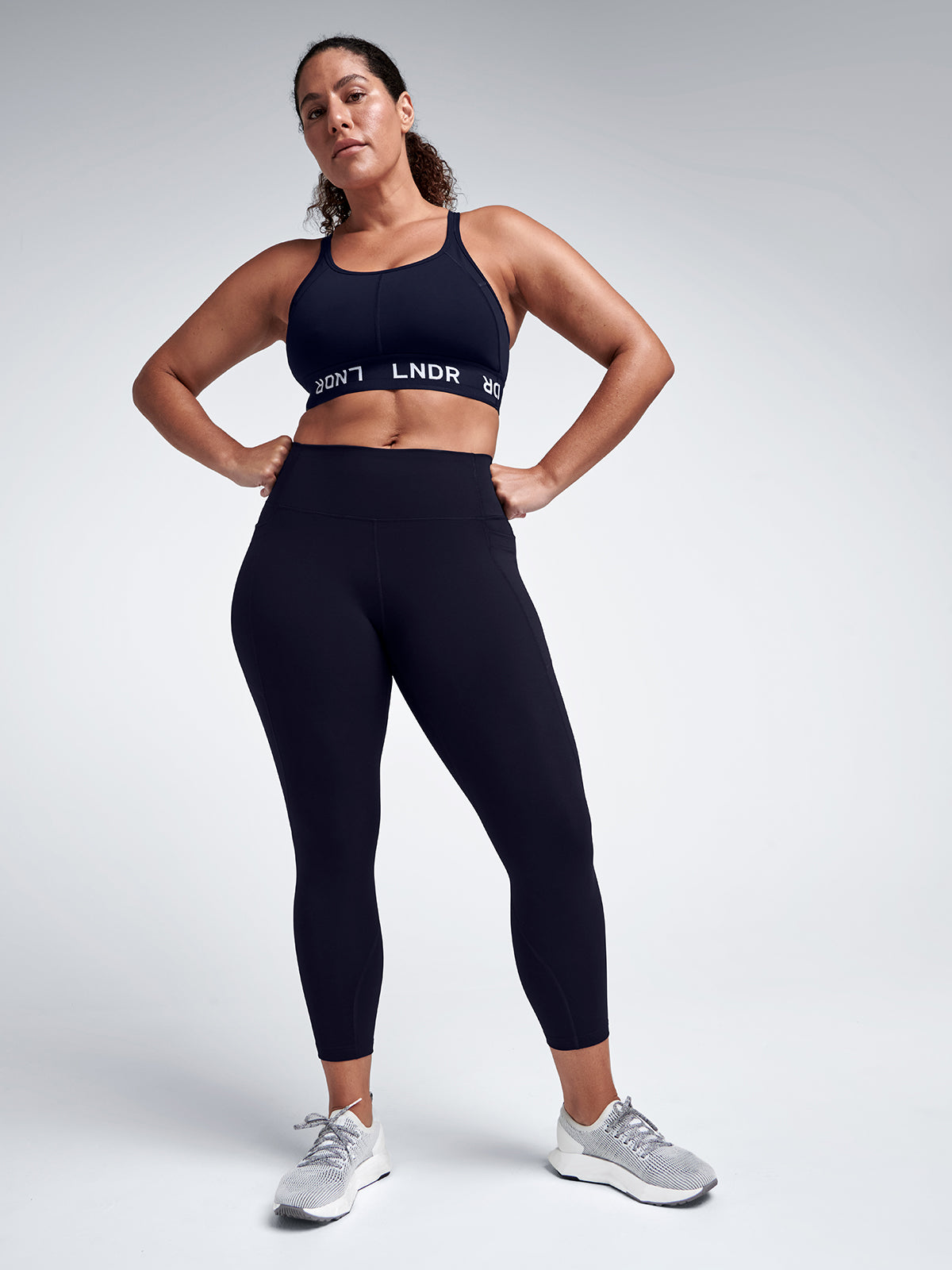 Womens limitless navy blue sports bra 7