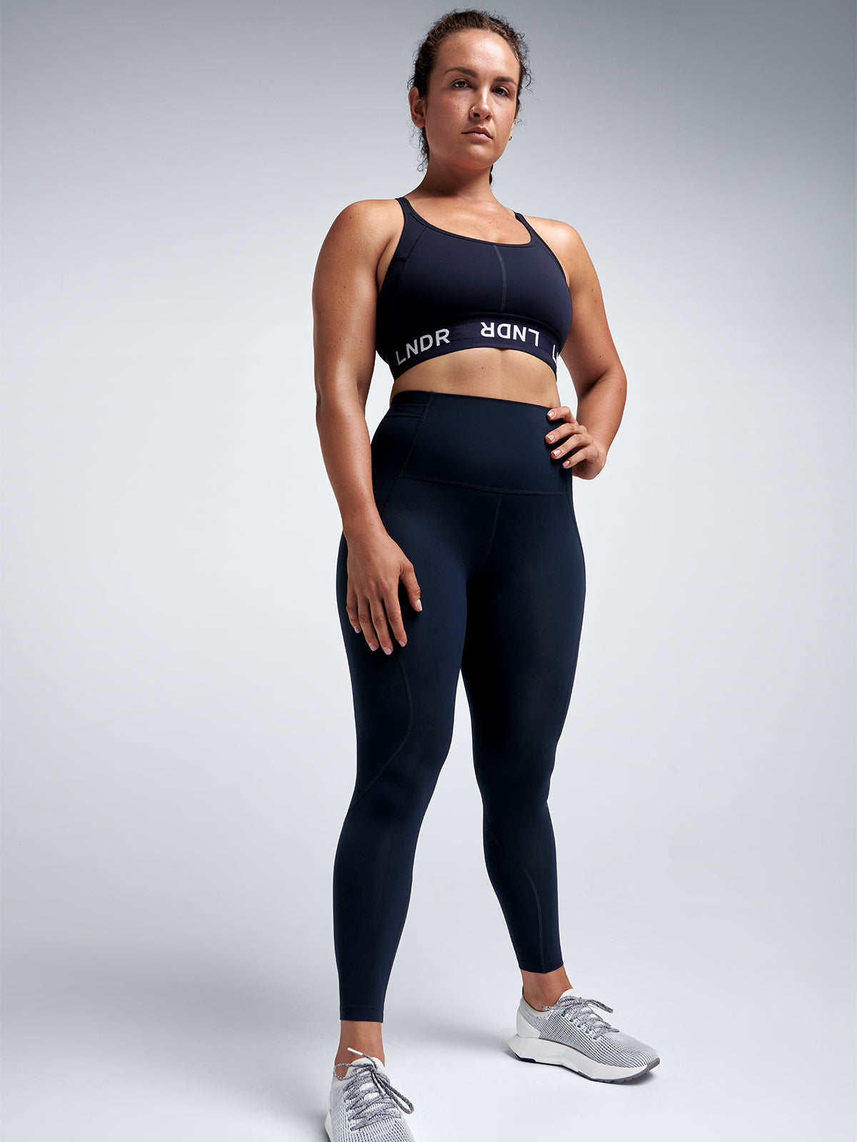 Womens limitless navy blue sports bra 9