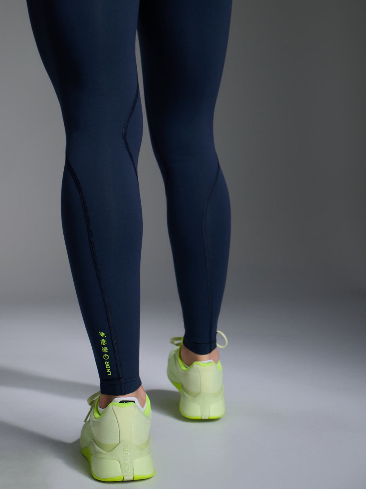 Womens limitless pocket high waisted full length outerspace blue leggings 3
