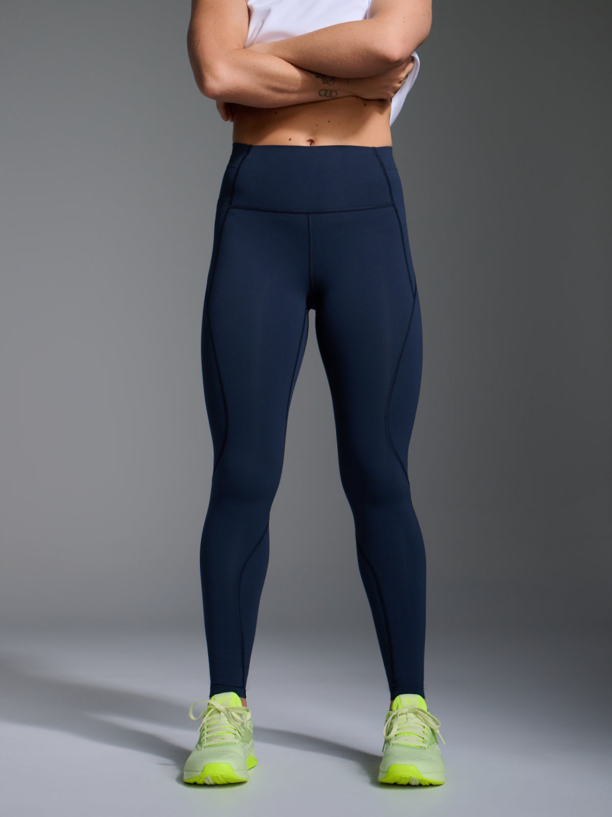 Womens limitless pocket high waisted full length outerspace blue leggings 5