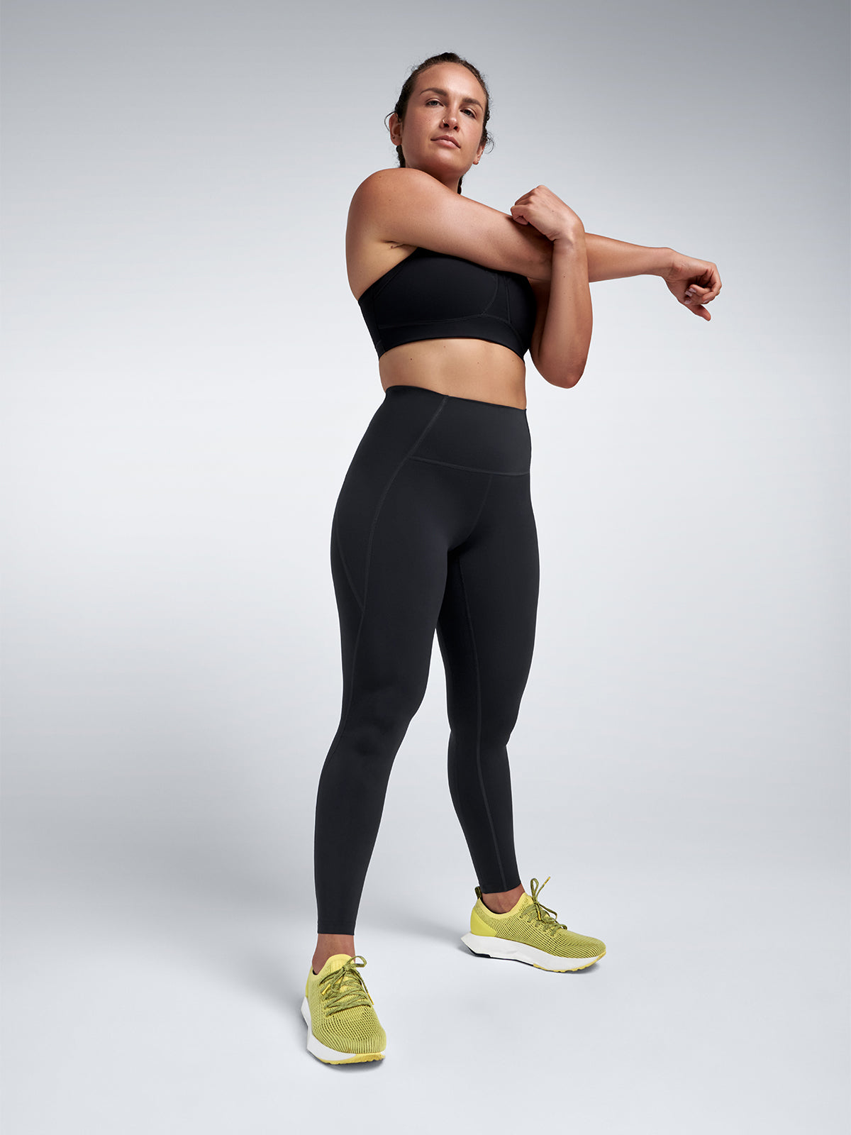 Womens obsession high waisted full length black leggings 2