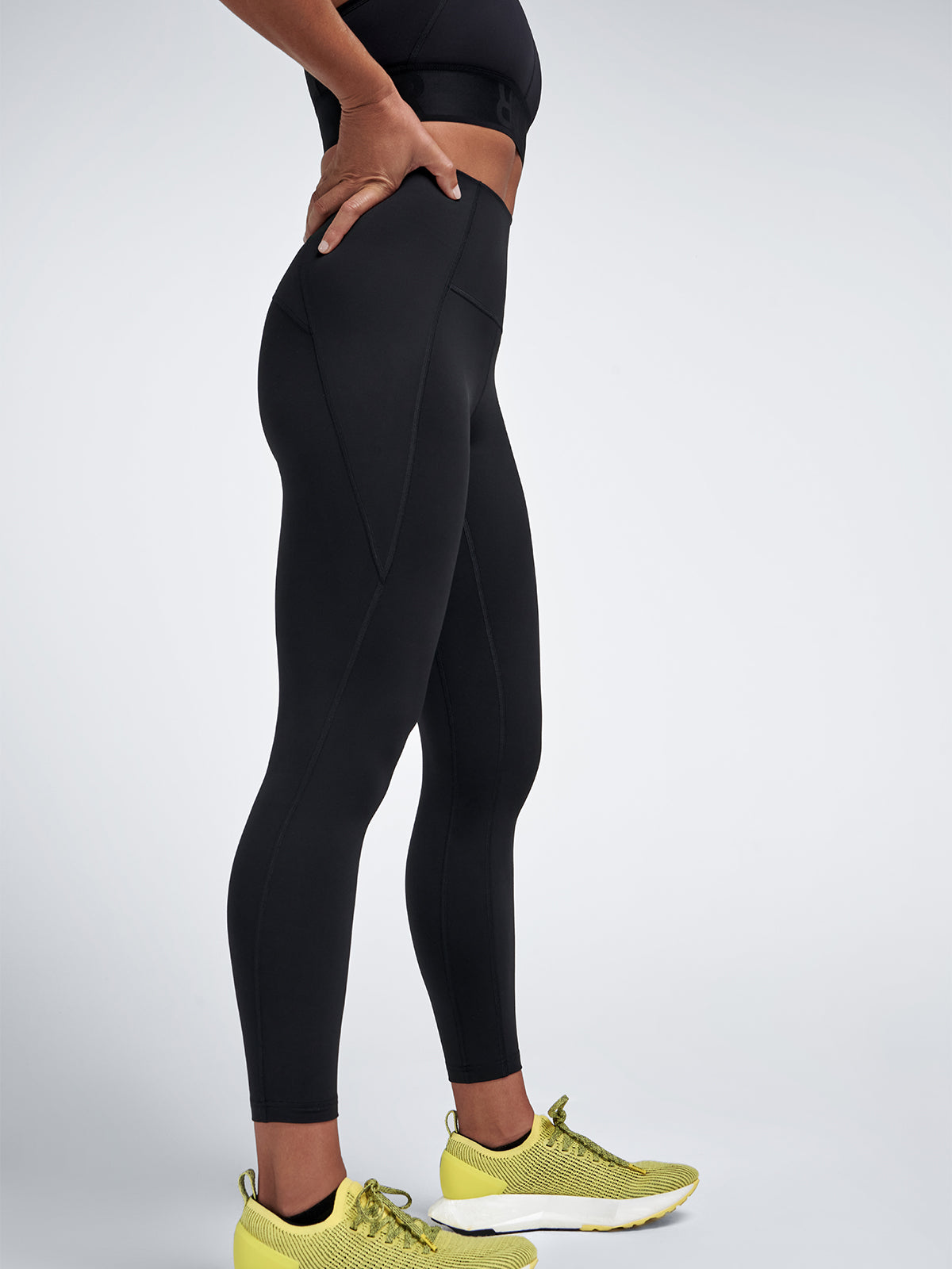 Womens obsession high waisted ankle length black leggings 9