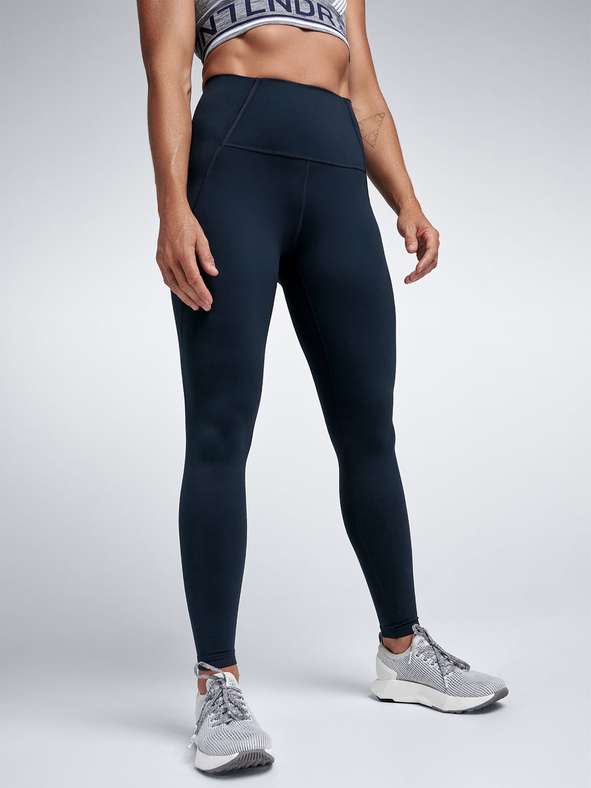 Womens obsession high waisted full length marine blue leggings 7