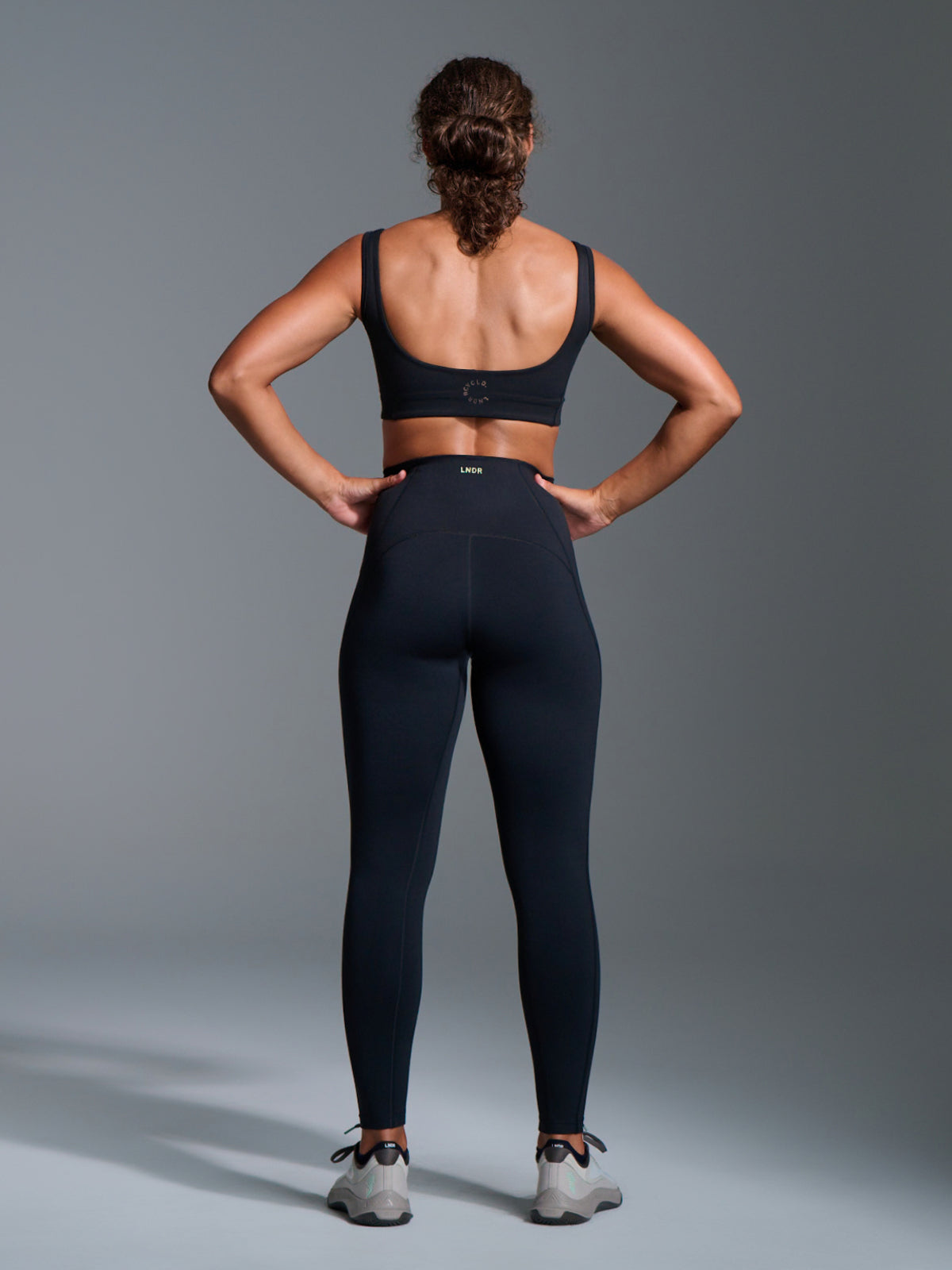 Womens obsession super high waisted ankle length black leggings 3