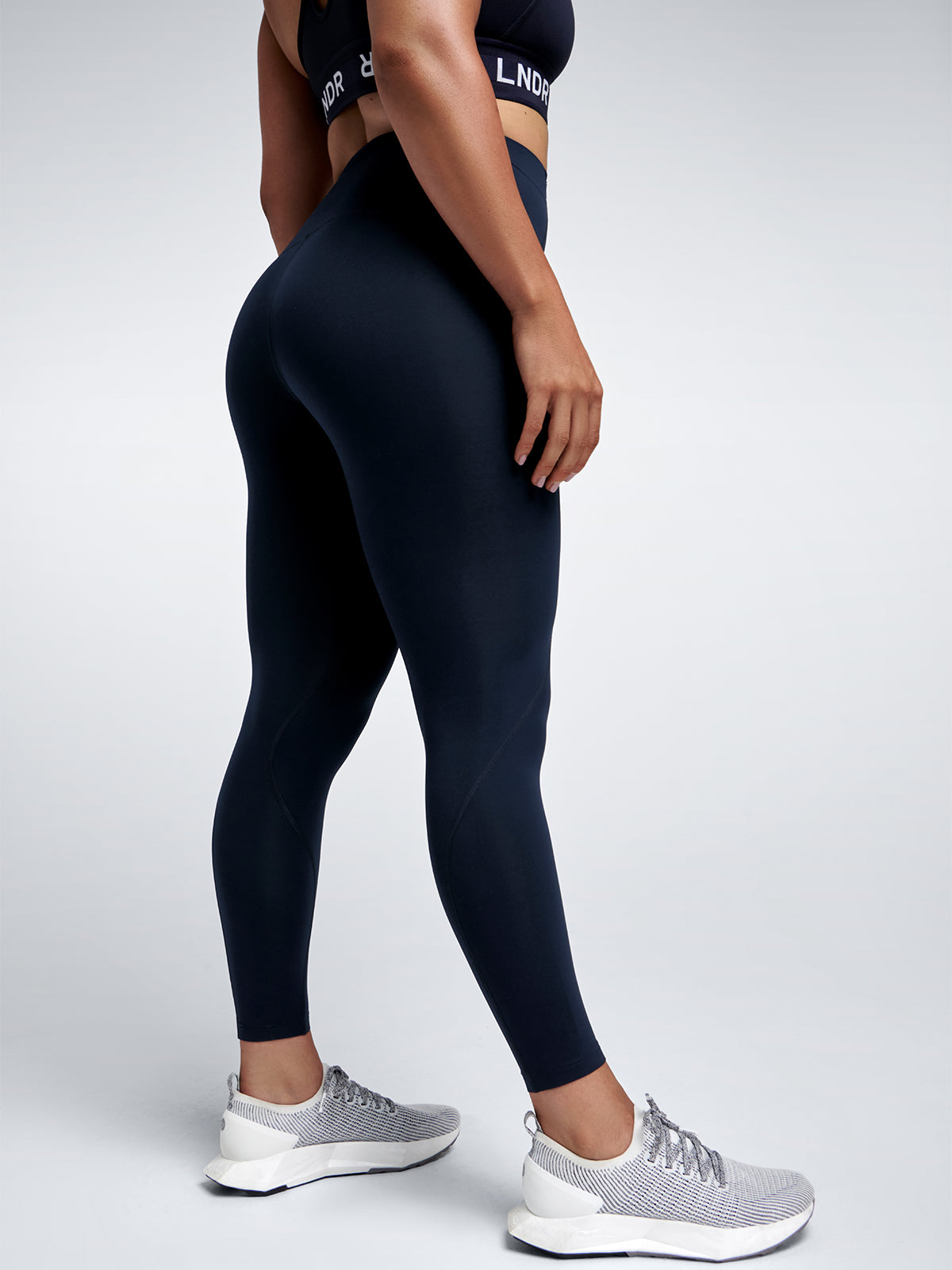 Womens limitless pocket super high waisted full length marine blue leggings 4