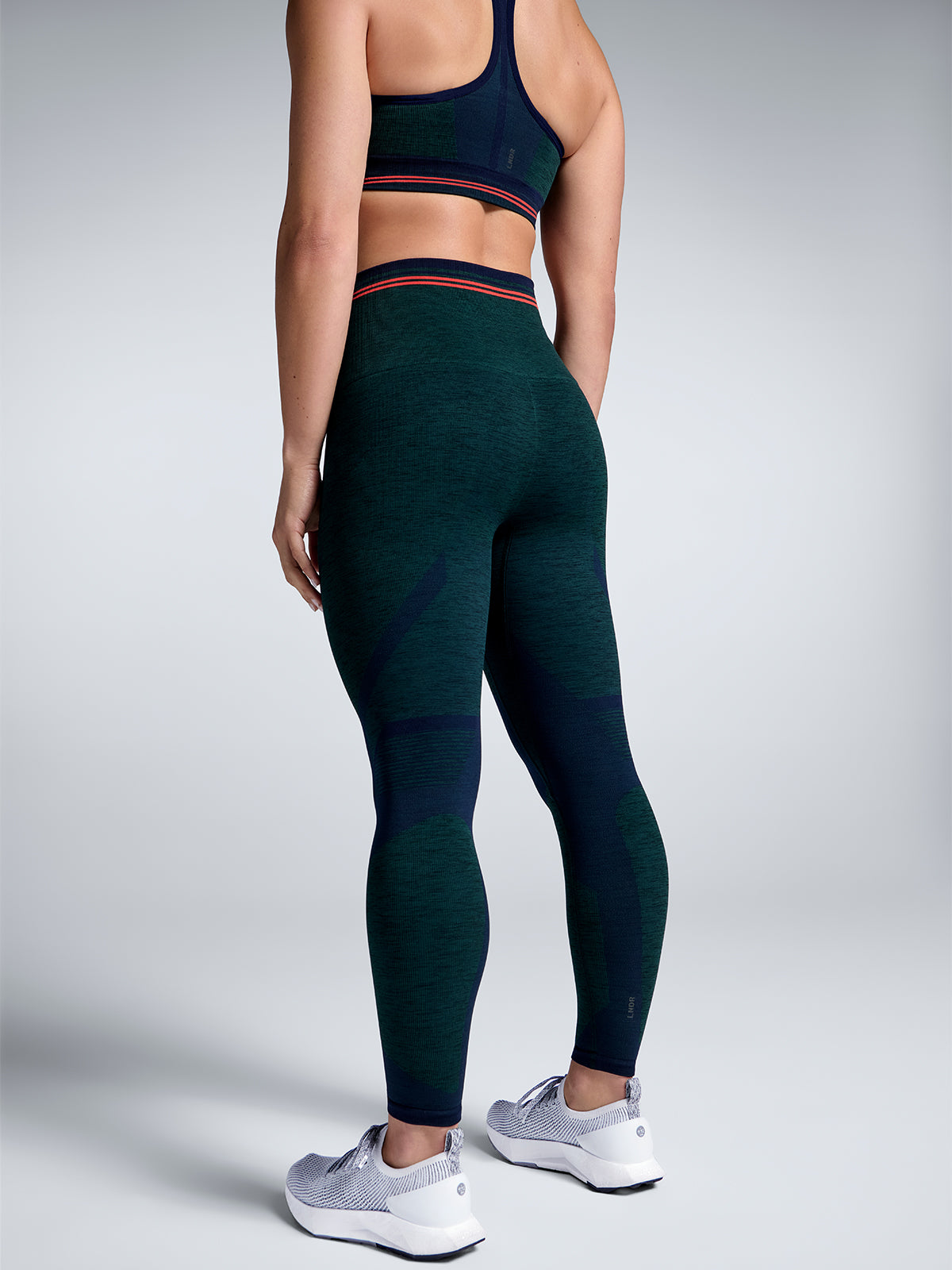 Womens renegade high waisted ankle dark green marl leggings 6