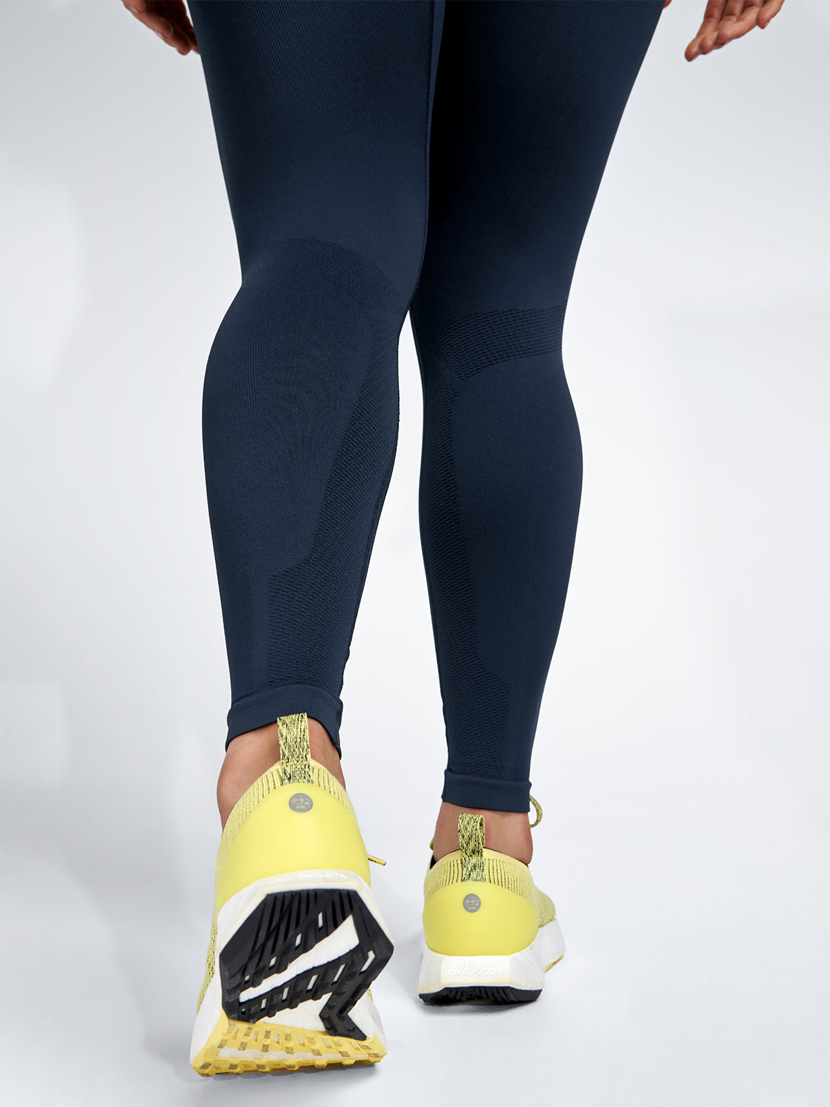 Womens streamline super high waisted full marine blue leggings 8