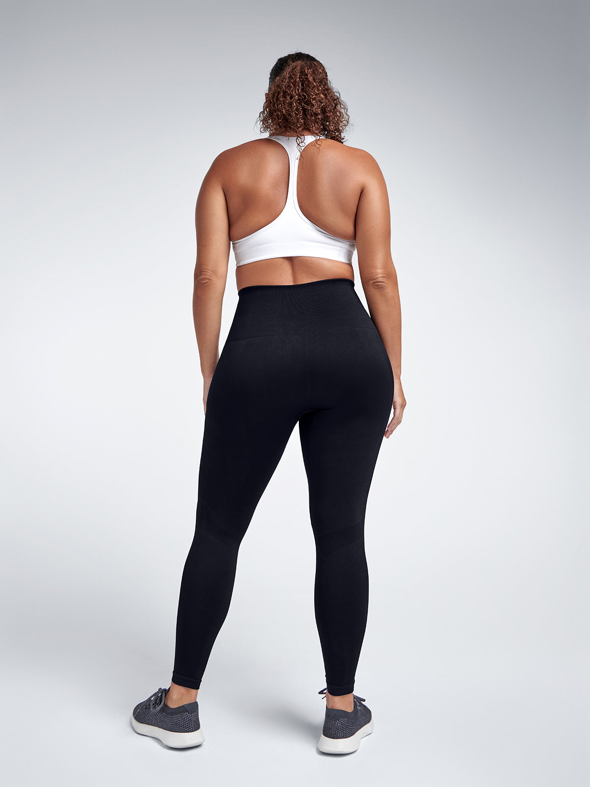 Womens streamline super high waisted full black leggings 4