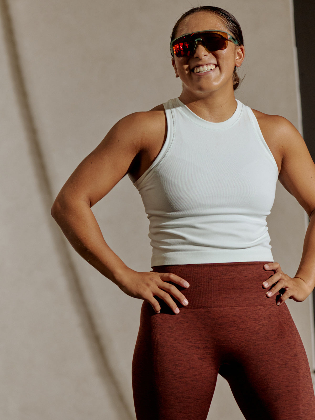 STREAMLINE MELANGE 7/8 Legging Rust Marl