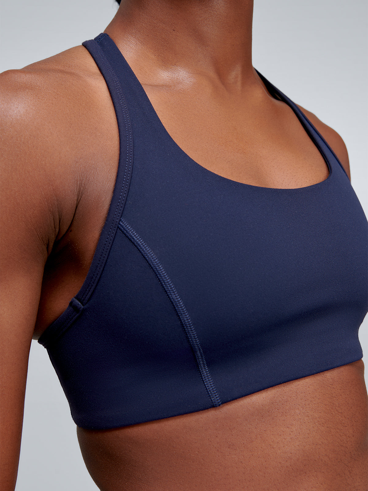Womens fatal attraction recycled navy blue sports bra 8