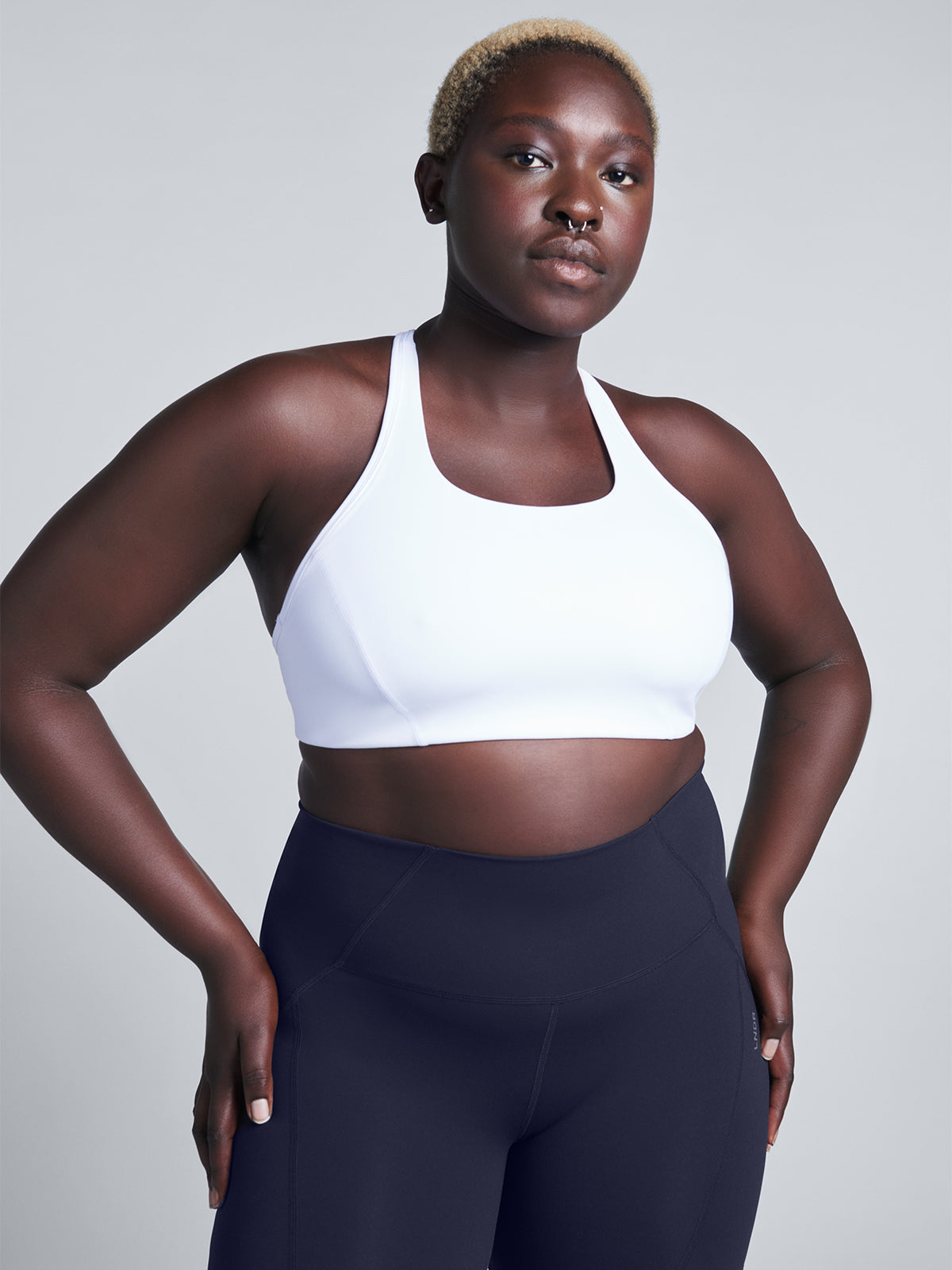 Womens fatal attraction recycled white sports bra 8