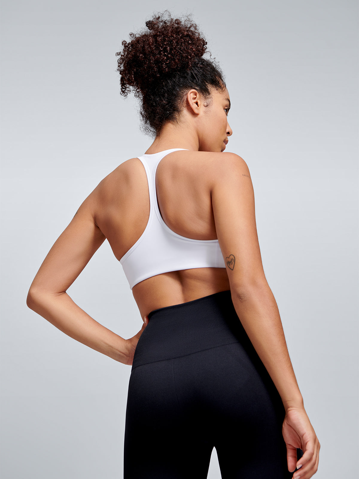Womens fatal attraction recycled white sports bra 4