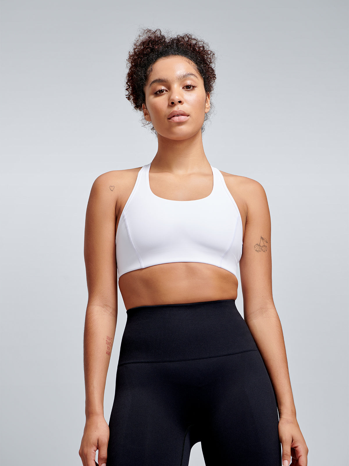 Womens fatal attraction recycled white sports bra 5