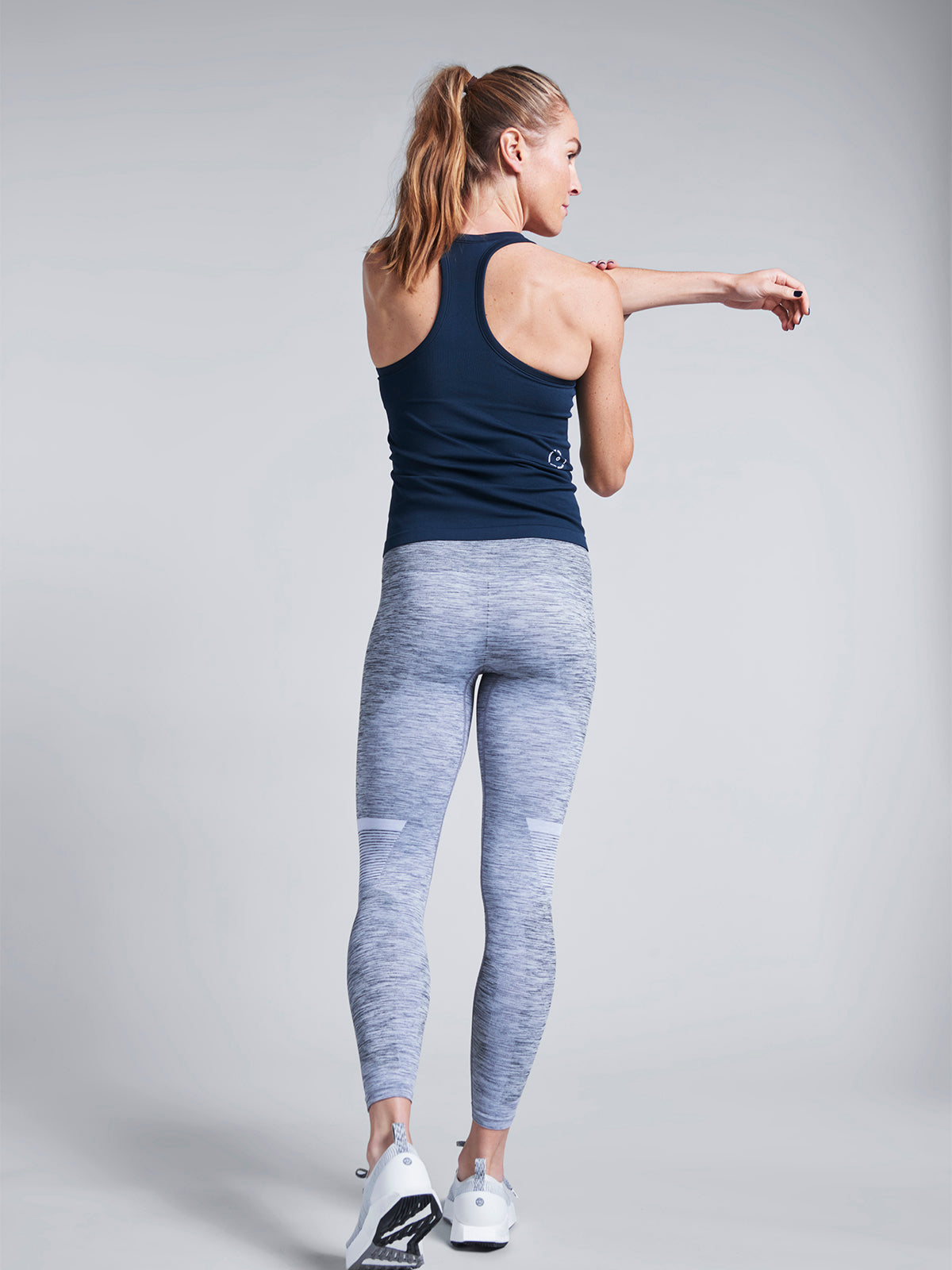 Womens marine blue recycled muscle tank 6