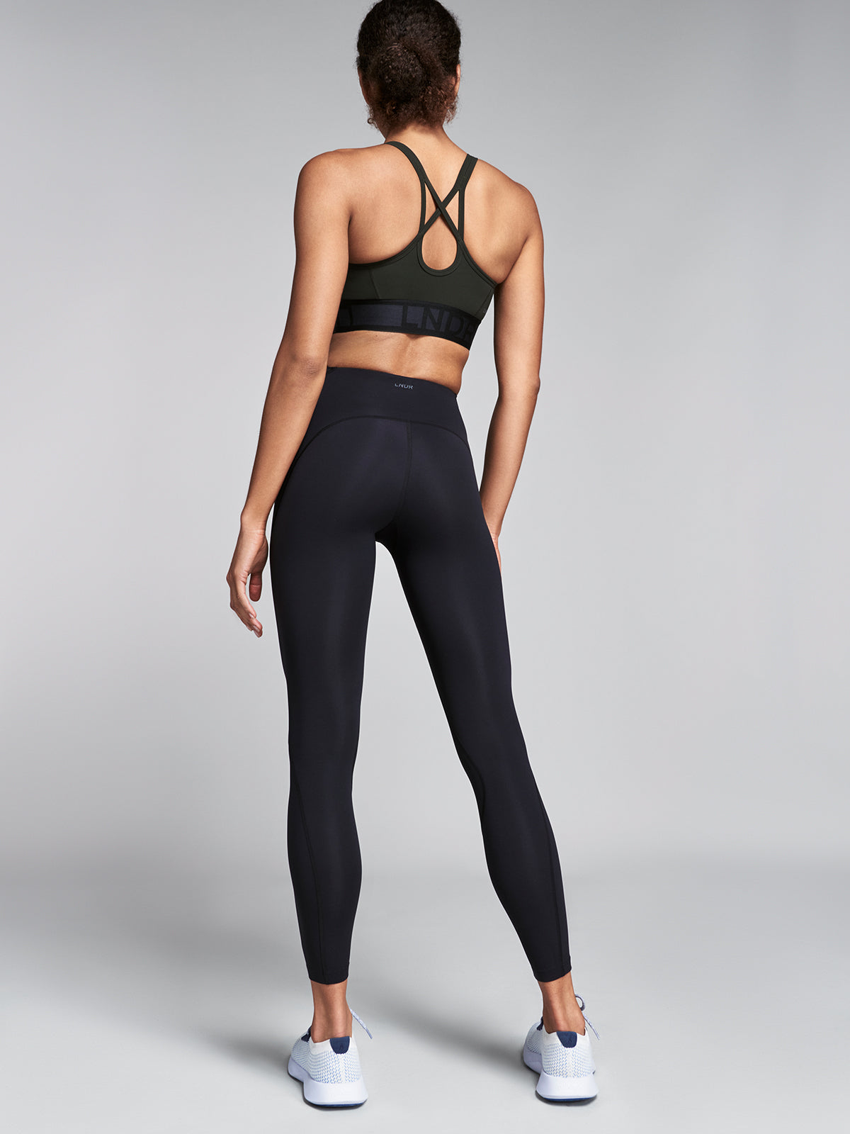 Womens limitless olive green sports bra 4
