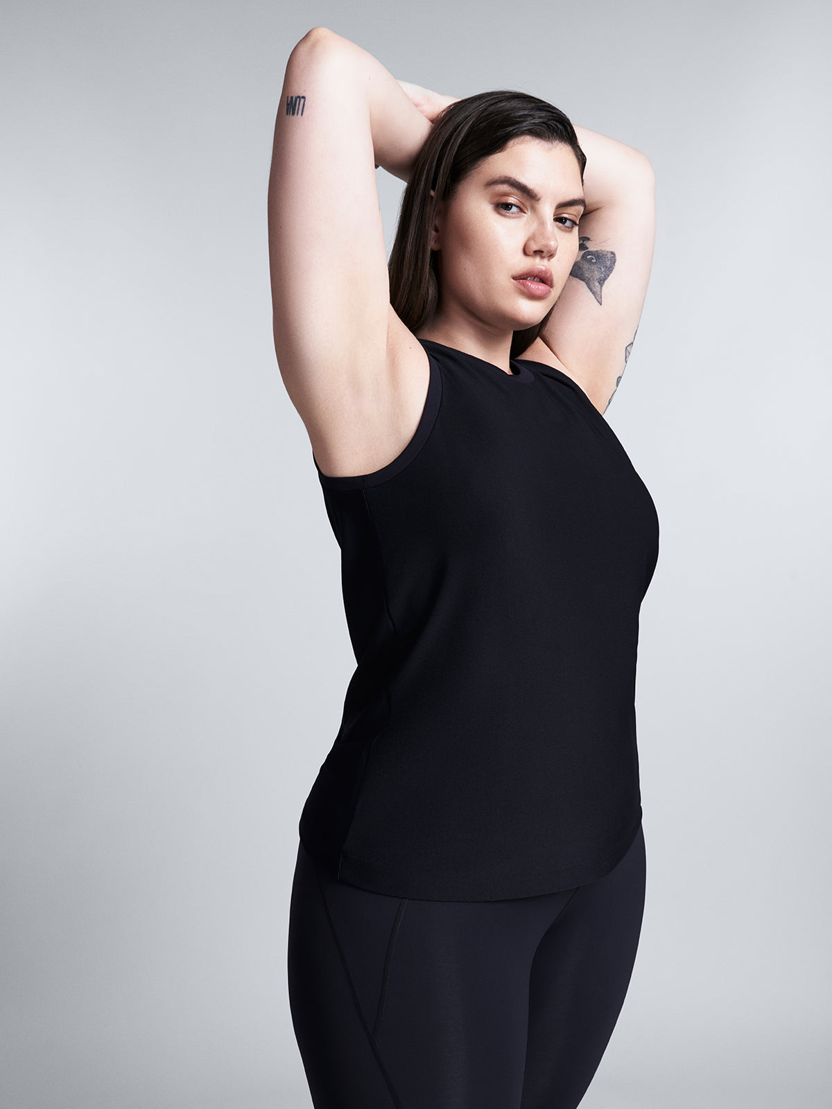 Womens black moisture wicking fluid tank 9