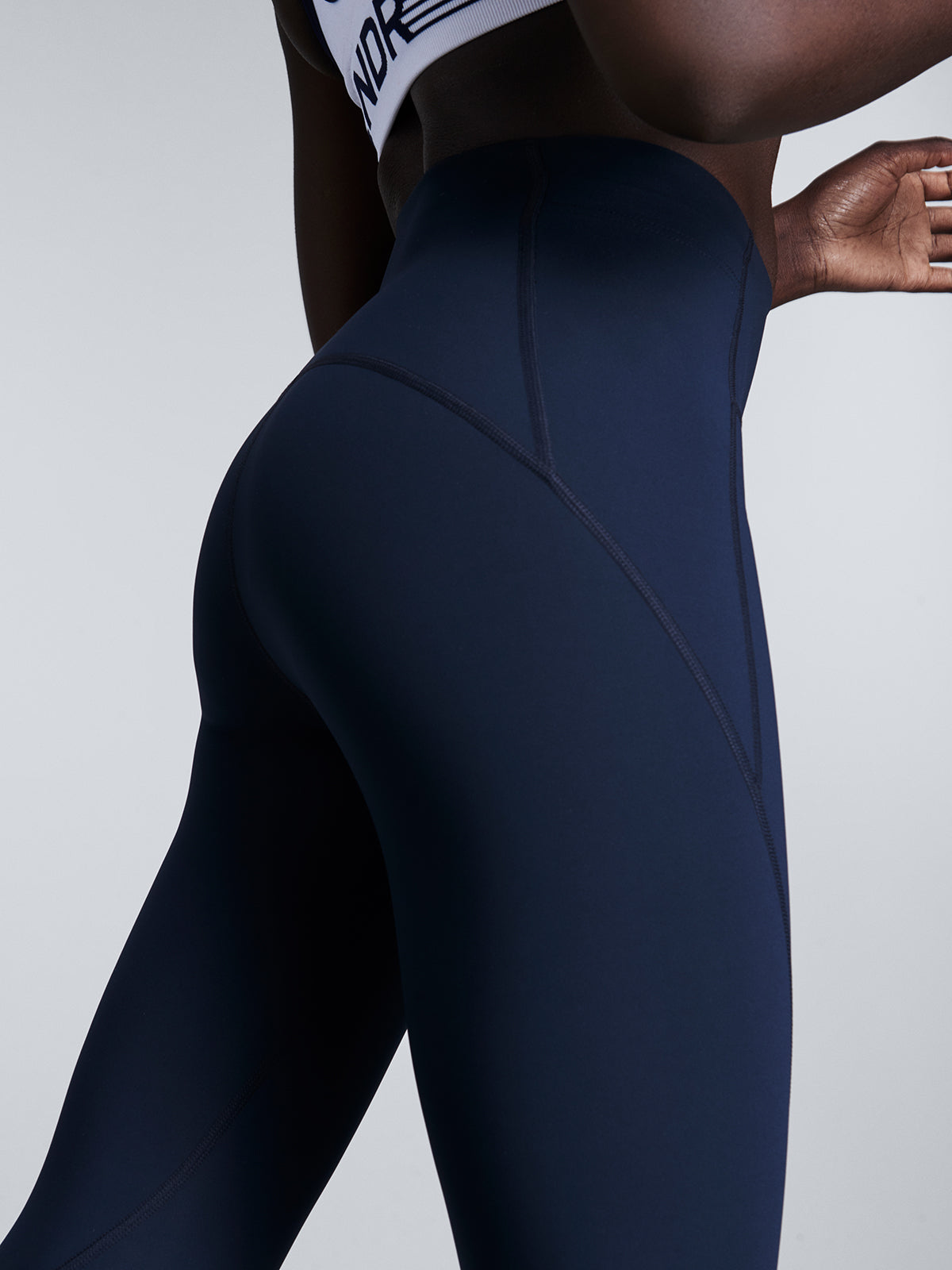 Womens limitless pocket high waisted full length marine blue leggings 6