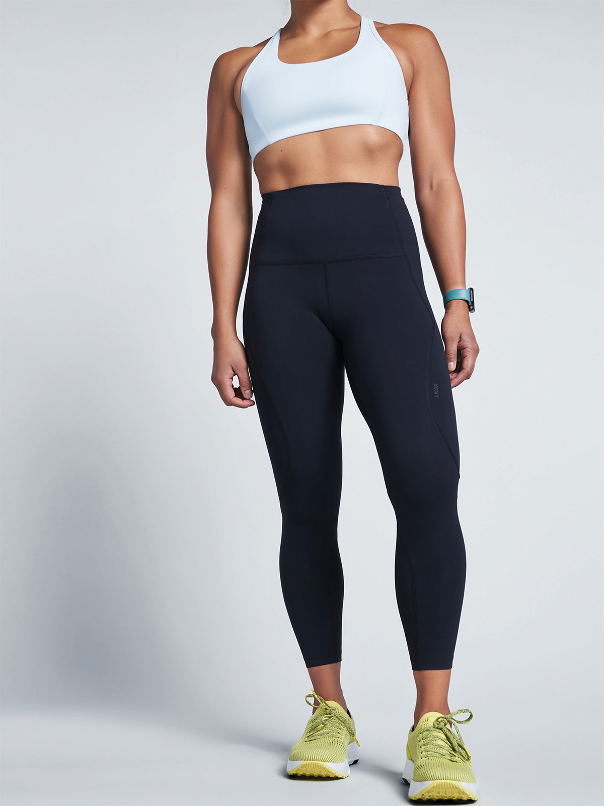Womens limitless pocket super high waisted full length black leggings 8
