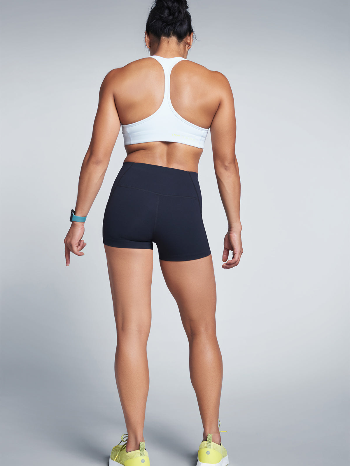 Womens limitless high waisted 3 inch black bike shorts 5