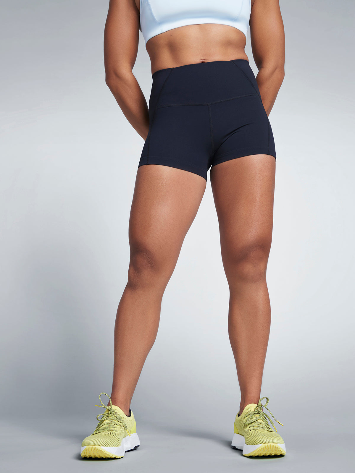 Womens limitless high waisted 3 inch black bike shorts 6