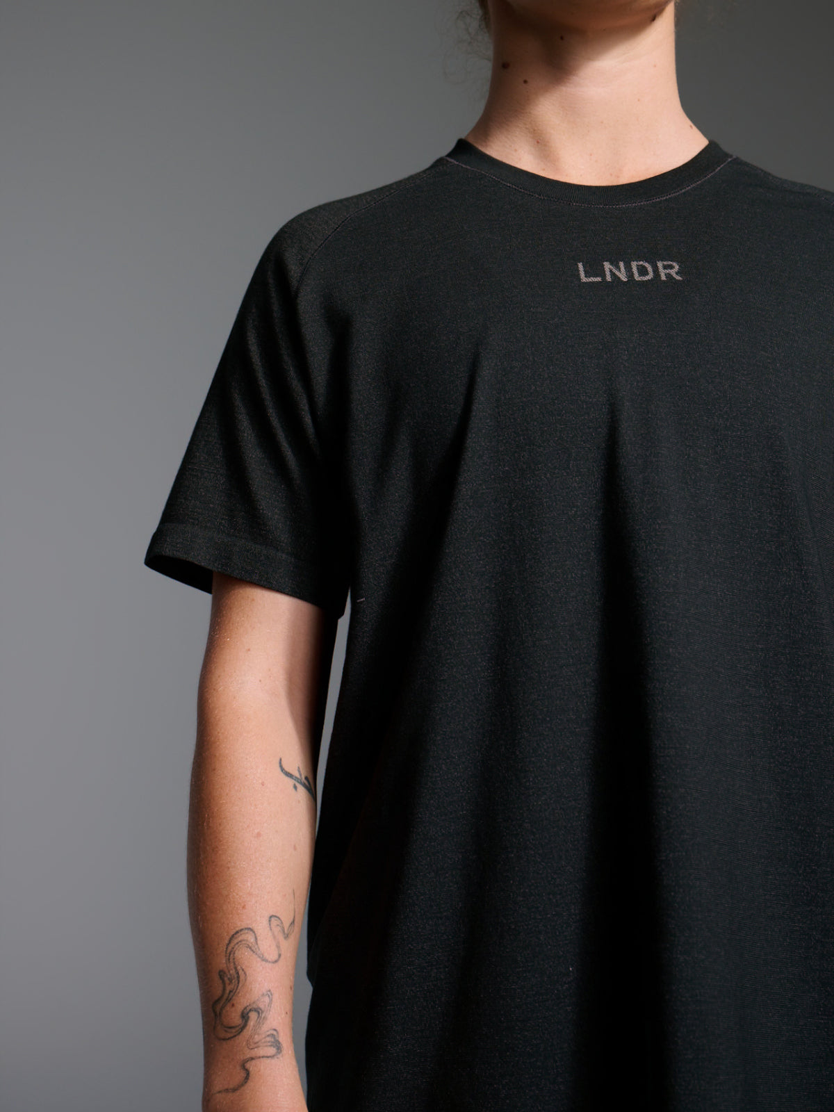 Unisex here today short sleeve faded black tee 2