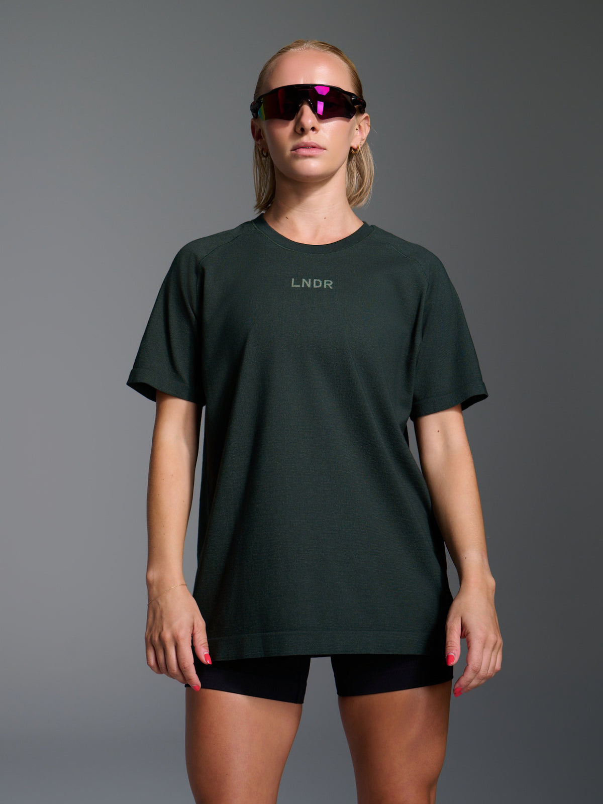 Unisex here today short sleeve forest green tee 1