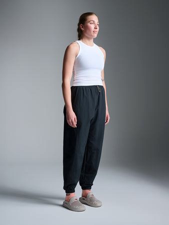 【Jent Louis】Parachute Tuck Pants black L Pants_Parachute_Trackpants-