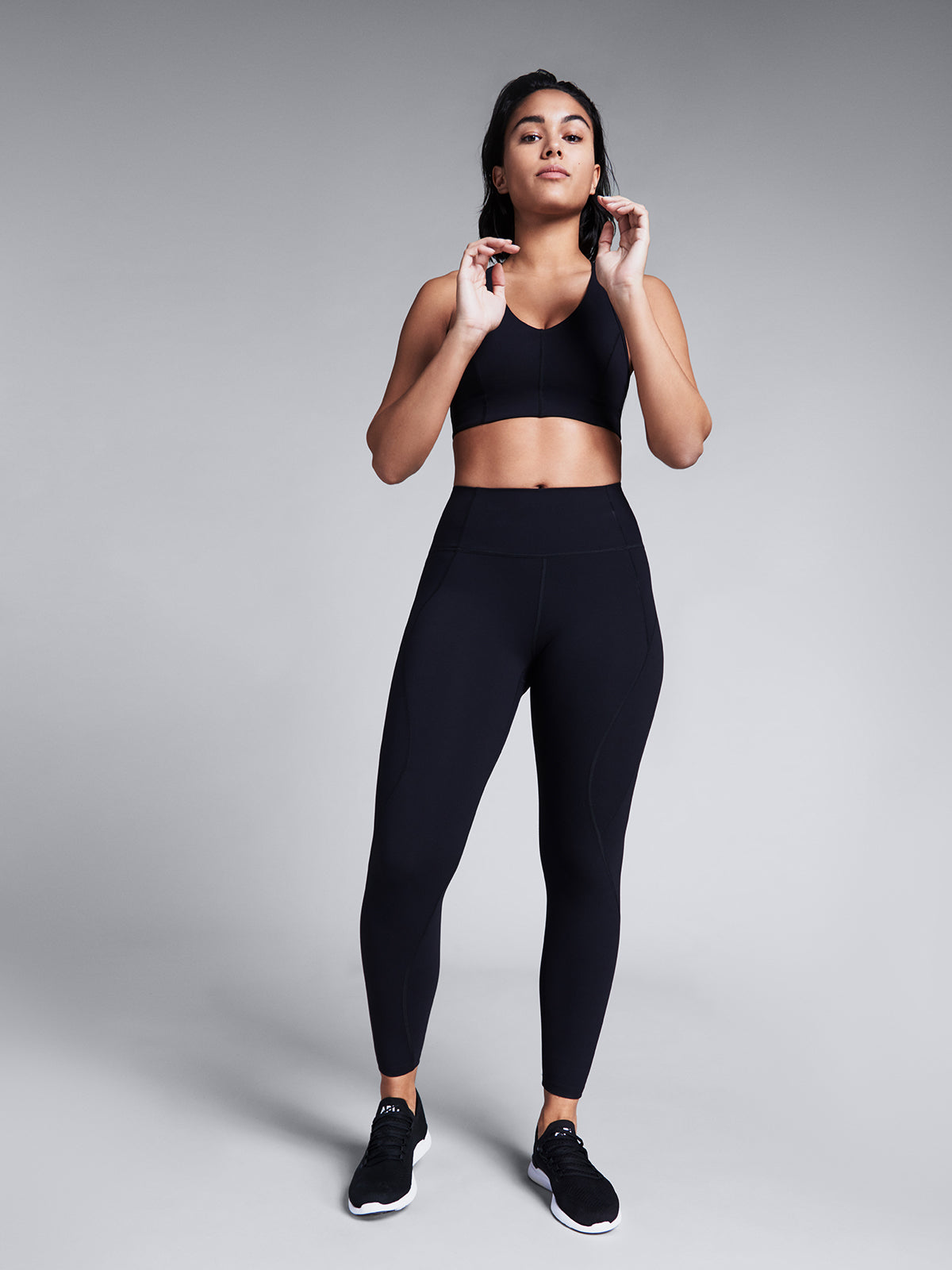 Womens femme fatale black sports bra 10
