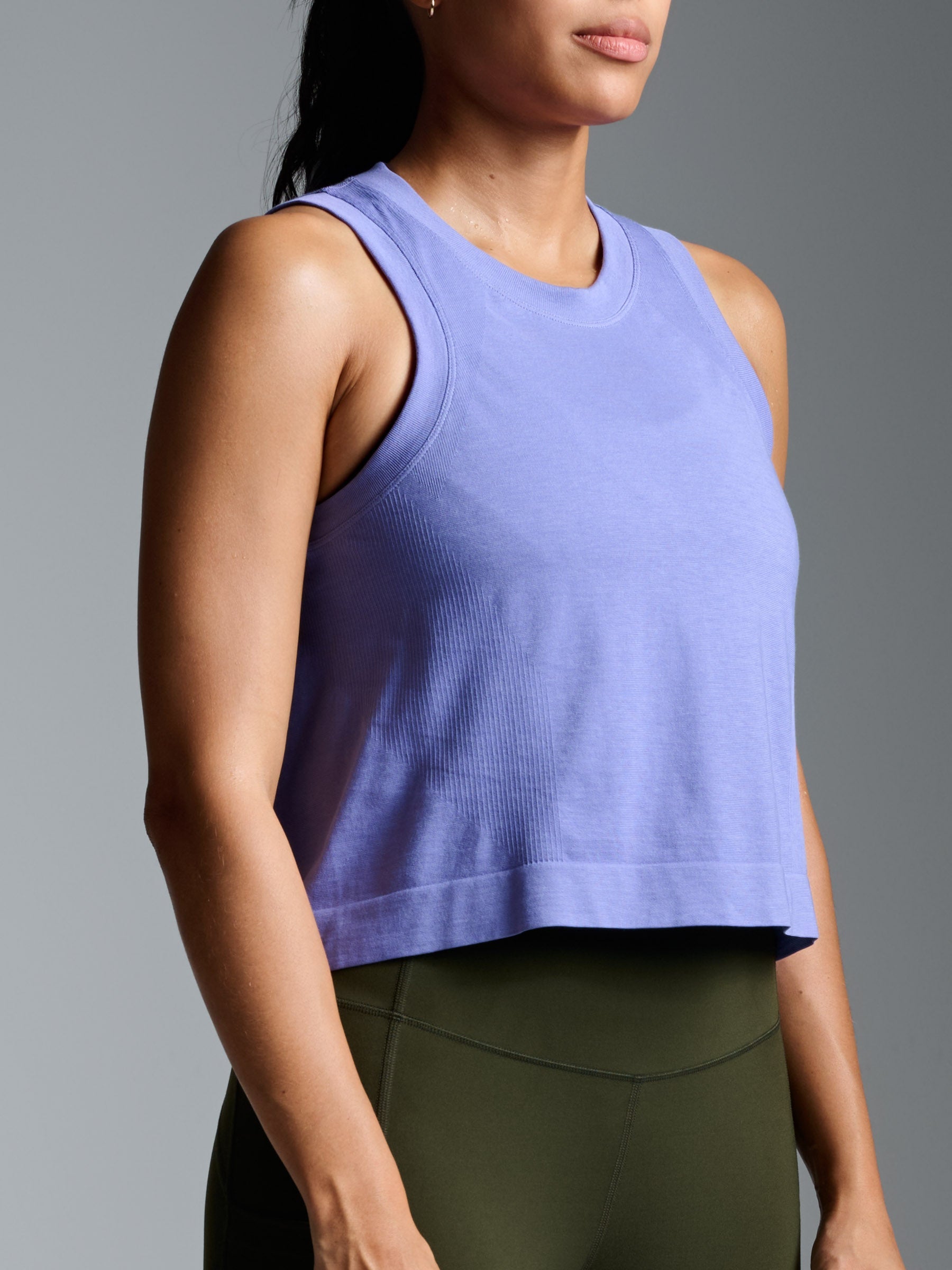 HERE TODAY Cropped Tank Blue Violet